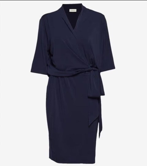 BY MALENE BIRGER ponadczasowa sukienka ciemny granat M