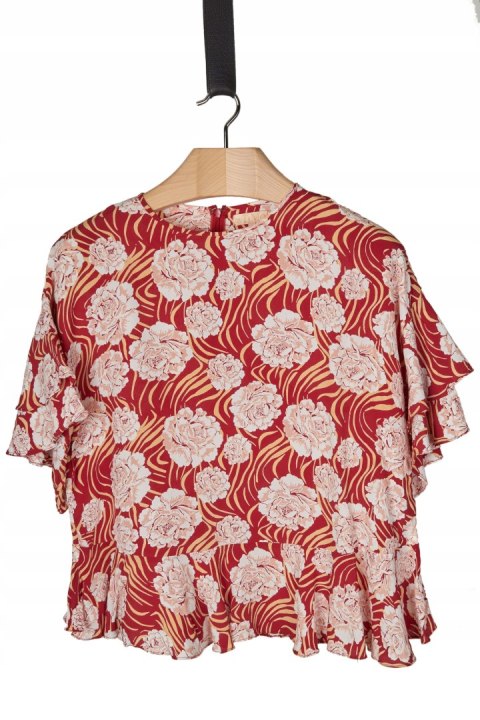 By TiMo - luksusowa bluzka wiskoza niespotykana czerwień pompejańska - S/M