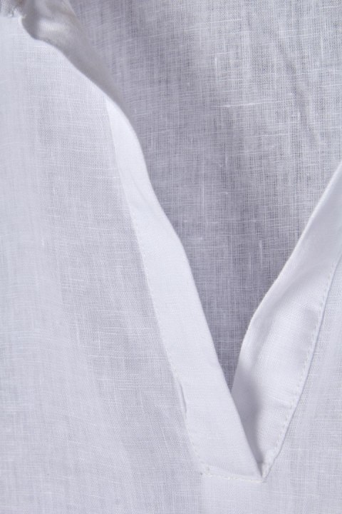 C&A bluzka koszulowa szlachetny len oversize śnieżna biel 40