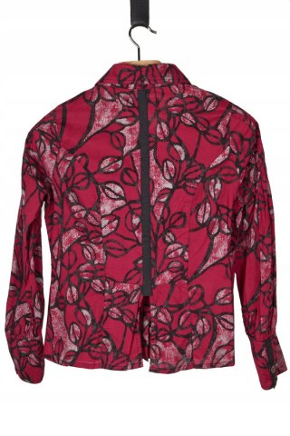 CARLA DU NORD - ciekawa bluzka rubinowy kolor bawełna - 40