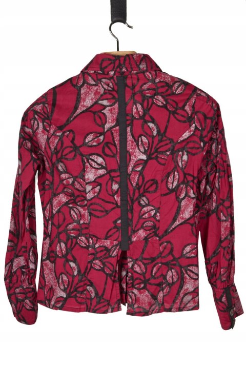 CARLA DU NORD - ciekawa bluzka rubinowy kolor bawełna - 40