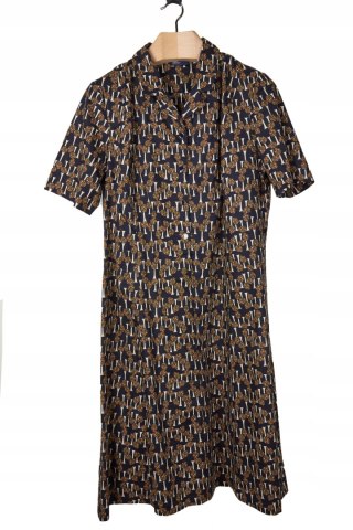 CARR&WESTLEY - niszowa angielska marka sukienka bawełna świetny wzór - XL