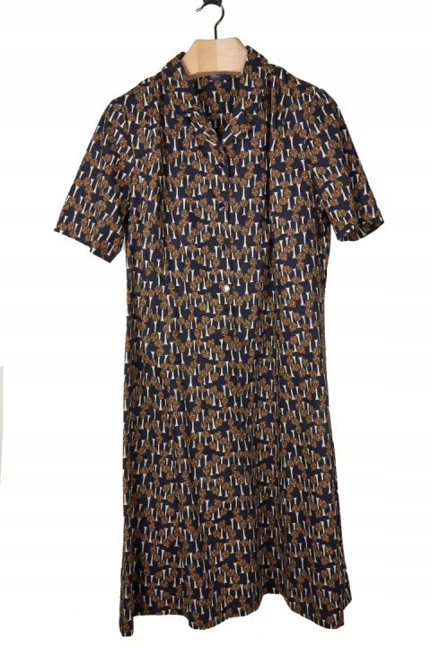 CARR&WESTLEY - niszowa angielska marka sukienka bawełna świetny wzór - XL