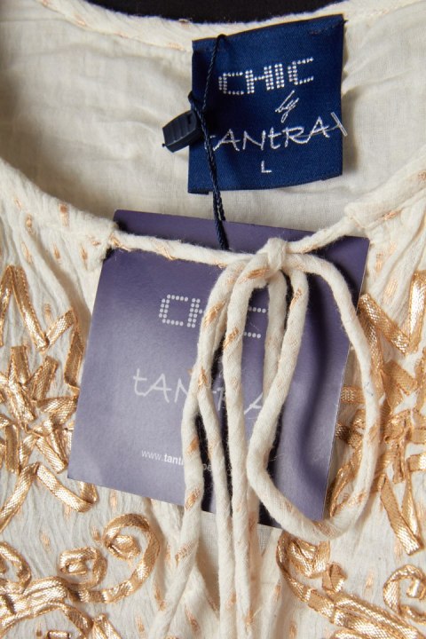 CHIC by TANTRA delikatna hiszpańska bluzka zdobiona warstwowa L