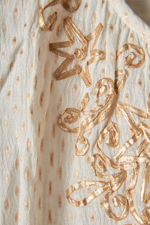 CHIC by TANTRA delikatna hiszpańska bluzka zdobiona warstwowa L