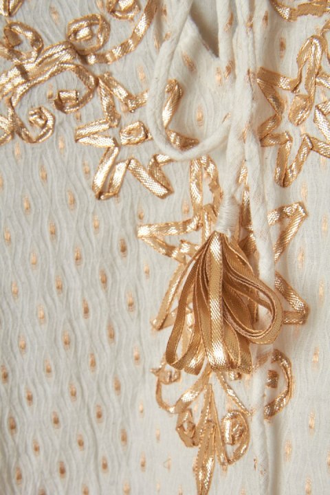 CHIC by TANTRA delikatna hiszpańska bluzka zdobiona warstwowa L