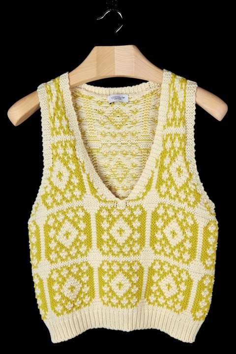 COCOGIO -włoski sweter kamizelka piękny kolor -S/M