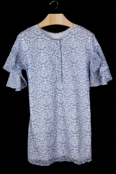 DRYKORN-luksusowa sukienka piękny wzór falbanki-36