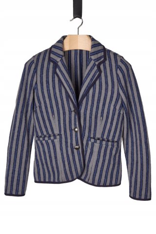 EN GARDE - mięciutka marynarka wełna w paski - 38