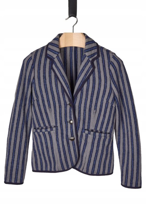 EN GARDE - mięciutka marynarka wełna w paski - 38