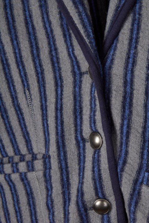 EN GARDE - mięciutka marynarka wełna w paski - 38