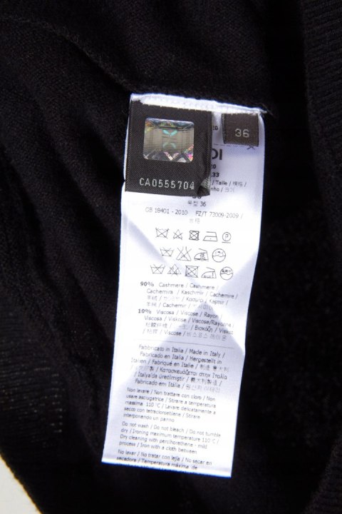 FENDI mięciutki sweter kaszmir piękne kolory 36