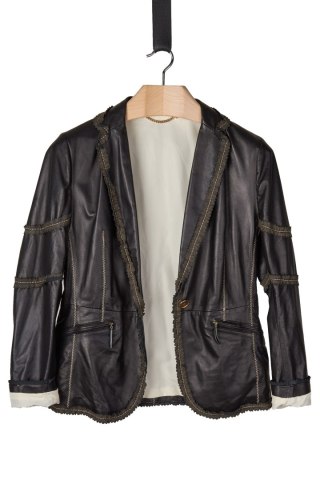 GALLOTTI -niebanalna włoska marynarka skórzana -40