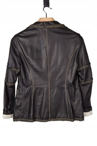 GALLOTTI -niebanalna włoska marynarka skórzana -40