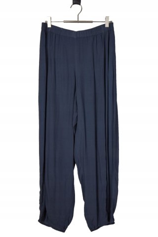 GRIZAS - lekkie spodnie wiskoza luźny krój turkusowy kolor - L