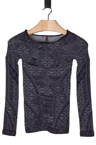 HIGH TECH ciekawa luksusowa bluzka ażurowa S