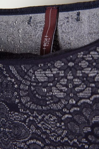 HIGH TECH ciekawa luksusowa bluzka ażurowa S