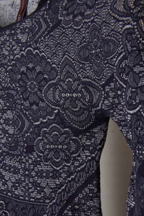 HIGH TECH ciekawa luksusowa bluzka ażurowa S