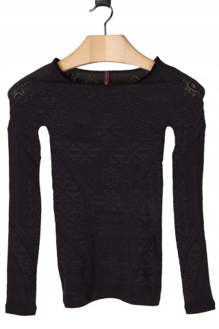 HIGH TECH ciekawa luksusowa bluzka ażurowa S