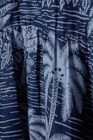 H&M - śliczna maxi sukienka palmy-XS