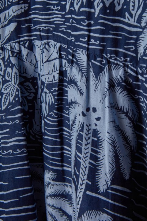 H&M - śliczna maxi sukienka palmy-XS