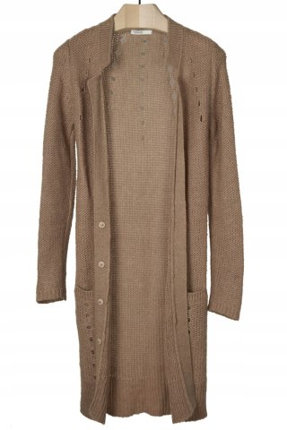 HUMANOID - holenderski sweter kardigan kolor camel - S/M