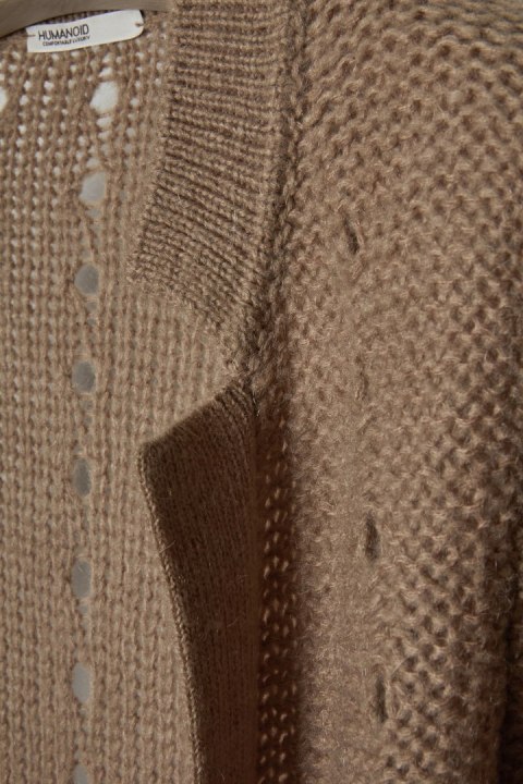 HUMANOID - holenderski sweter kardigan kolor camel - S/M