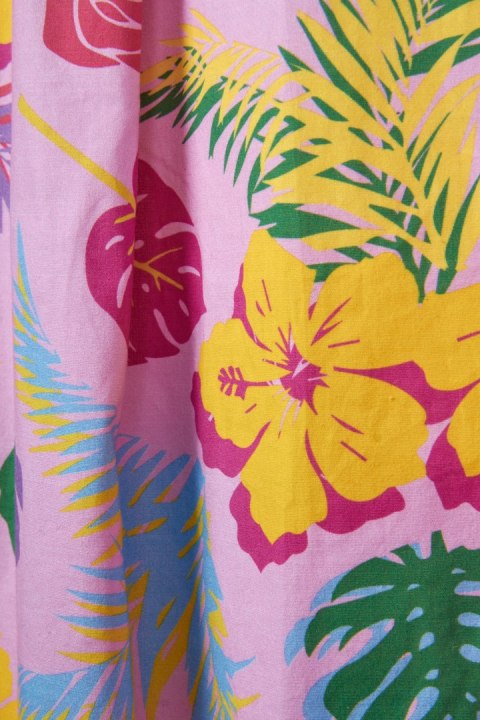 J.WON LONDON niesamowita luksusowa luźna sukienka motyw liści S