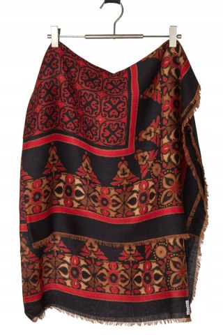 JAEGER ogromna leciutka jak chmurka chusta wełniana piękne wzory