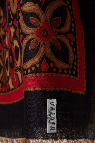 JAEGER ogromna leciutka jak chmurka chusta wełniana piękne wzory