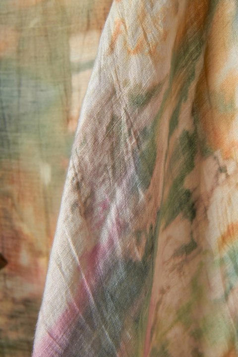 KASBAH niesamowicie mięciutka bluzka narzutka len pastelowe kolory M