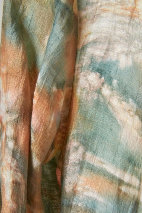 KASBAH niesamowicie mięciutka bluzka narzutka len pastelowe kolory M