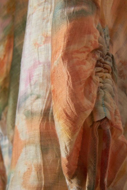 KASBAH niesamowicie mięciutka bluzka narzutka len pastelowe kolory M