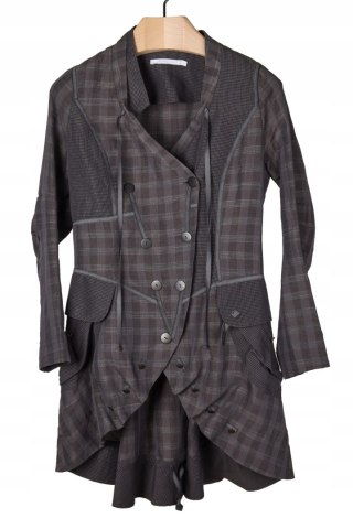 LAUREN VIDAL -artystyczny płaszcz na wiosnę len- M