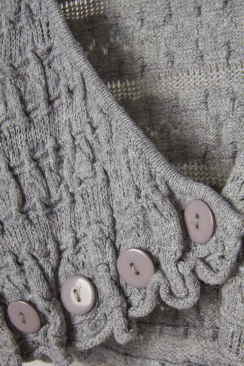 LAUREN VIDAL - wyszukany sweter bolerko piękny splot - M