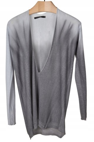 LAUREN VIDAL - zjawiskowy sweter głęboki dekolt - M