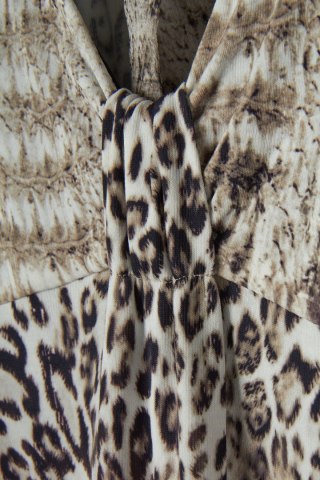 MARC CAIN - sukienka dzianina motyw skóry węża - S