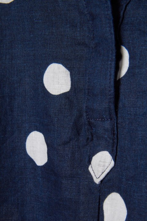 MARKS&SPENCER wyszukana bluzka koszulowa mięciutki len w grochy 38