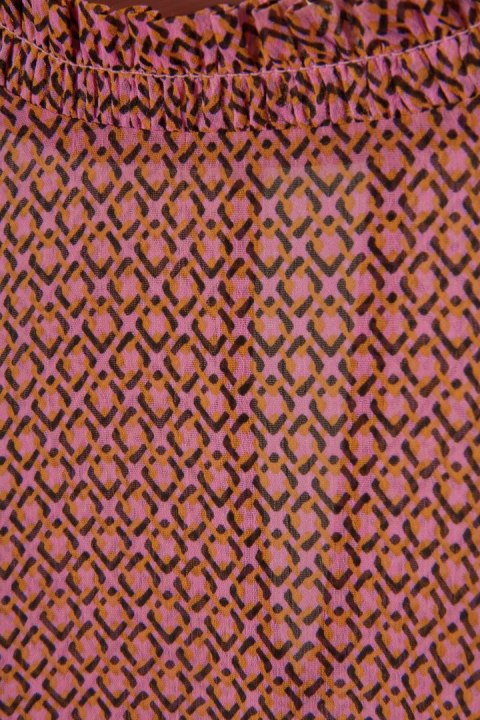 MODSTROM delikatna bluzka koszulowa śliczny print S