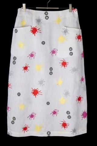 MORITZ - niespotykana spódnica lniana hafty - 38