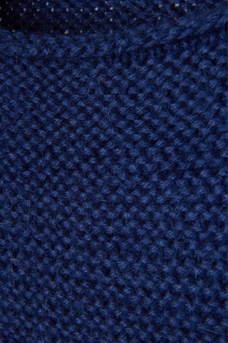 Mięsisty sweter bezszwowy wełna made by farmor gliniane guziki S