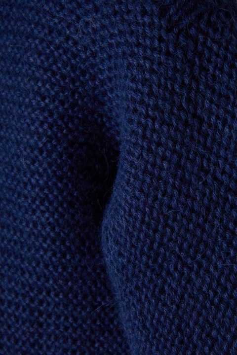 Mięsisty sweter bezszwowy wełna made by farmor gliniane guziki S