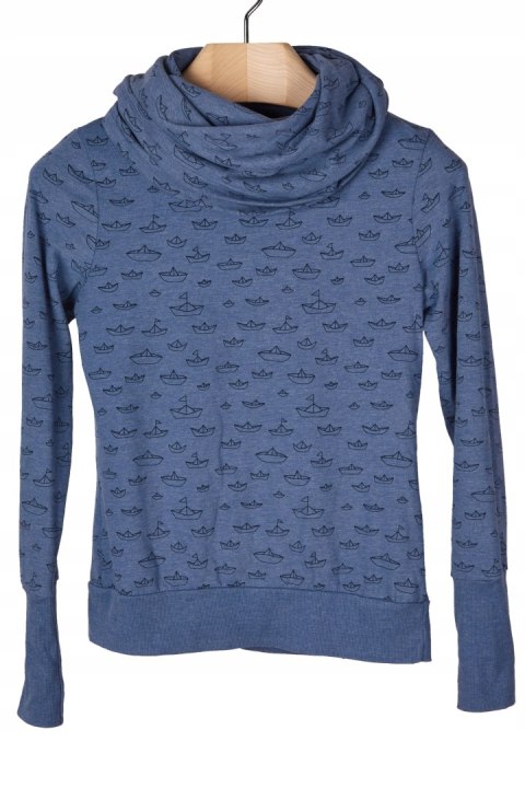 NAKETANO - mięciutka bluza motyw marine - S