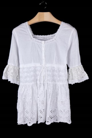 Niebanalna jedyna bluzka koronka hafty - M/L
