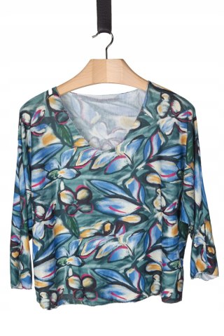 Nietuzinkowy włoska bluzka wiskoza piękne kolory XL