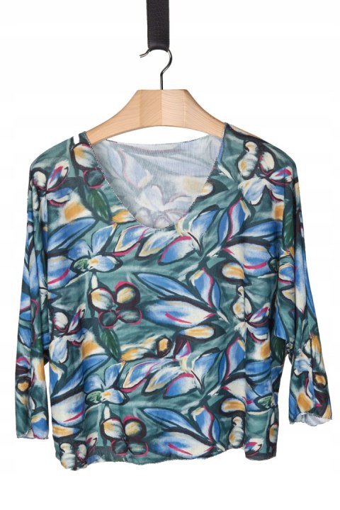 Nietuzinkowy włoska bluzka wiskoza piękne kolory XL