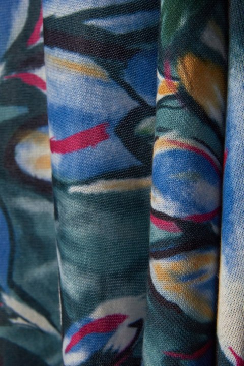 Nietuzinkowy włoska bluzka wiskoza piękne kolory XL