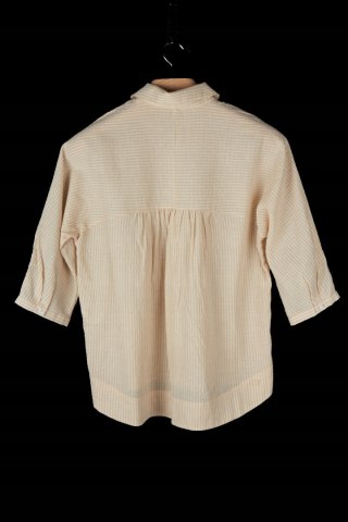 OPUS - naturalna pastelowa bluzka bawełna/len - 38