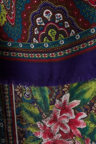 Ogromna mięciutka chusta wełna przepiękne wzory