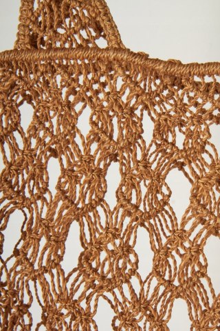 Oryginalna torebka jutowa pleciona piękny brąz